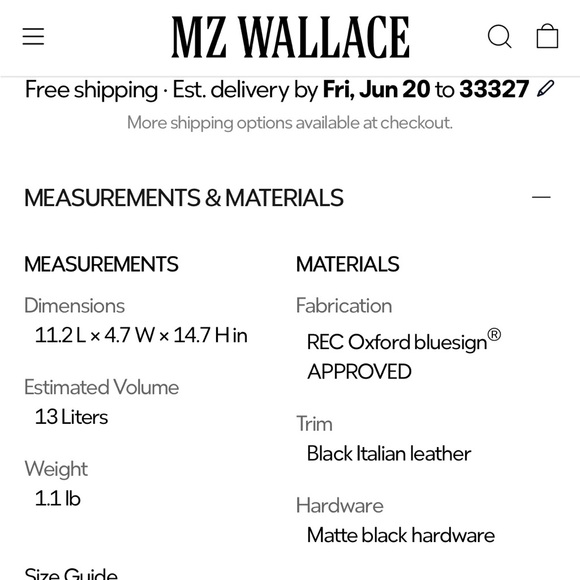 New! Black Quilted City Backpack by MZ Wallace! With pouch! New! - Picture 8 of 8